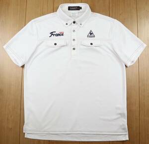 Le coq sportif GOLF ルコック・ゴルフ ボタンダウン半袖ドラシャツ/ホワイト/Mサイズ