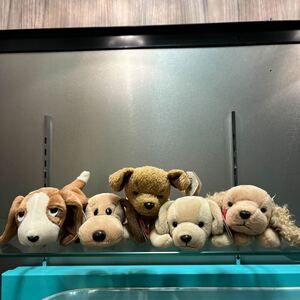 5匹セット TY beanie baby ビーニーベイビー ビーニーズ 犬 ドッグ ぬいぐるみ ダックスフントなど 0422-K3-9-7-1