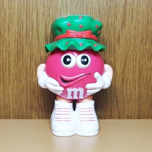 エムアンドエムズ　 フィギュア　ピンク　水玉　帽子　m&m　m&m’ｓ　アドバタイジング　チョコ　アメトイ　ミールトイ