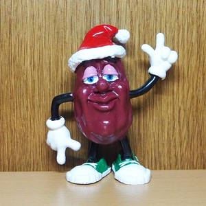  California raisin figure PVC Santa Claus hat 1988 Vintage Ad ba Thai Gin g Ame toy mi-ru toy 