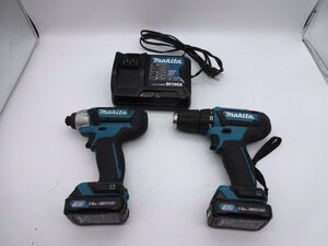 ★▲makita マキタ 充電式インパクトドライバ TD110D ドライバドリル DF333D 充電器 バッテリー2個セット USED