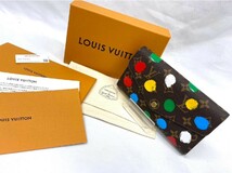 LOUIS VUITTON ルイヴィトン 長財布 ポルトフォイユサラ ペインテッドドット 草間弥生 IC チップ◇◇M81980_画像1