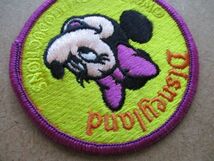 80s Disneyland ディズニーランド『ミニーマウス』ヴィンテージ刺繍ワッペン/PATCHミニーちゃんディズニーDisneyパッチ キャラクター S16_画像3
