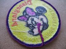 80s Disneyland ディズニーランド『ミニーマウス』ヴィンテージ刺繍ワッペン/PATCHミニーちゃんディズニーDisneyパッチ キャラクター S16_画像5