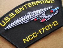 90s STAR TREKスタートレック宇宙大作戦NCC-1701-Dワッペン/U.S.Sエンタープライズ刺繍The Next Generation Enterpriseスペース宇宙SF S43_画像2