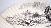 -6 唐物 茶扇 扇子 茶道具 煎茶道具 中国古美術 古玩 中国アンティーク サイズ：29xr.5x2cm_画像9