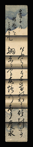 <C193684>[ genuine work ] pine flat ..( pine flat spring .) autograph Waka tanzaku | curtain end. large name Echizen Fukui ..