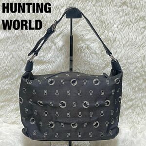 美品 HUNTING WORLD ワンショルダーバッグ モノグラム ハンティングワールド