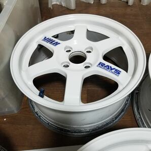 RAYS VOLK Racing TE37 絶盤 レイズ 希少 美品 当時物 15インチ 6.5JJ pcd100 軽量 鍛造 廃盤の画像5