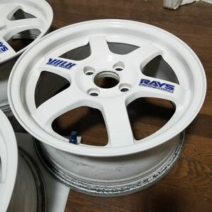 RAYS VOLK Racing TE37 絶盤 レイズ 希少 美品 当時物 15インチ 6.5JJ pcd100 軽量 鍛造 廃盤の画像4