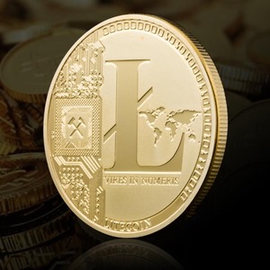 仮想通貨 litecoin ライトコイン 金メッキ レプリカ金貨 記念メダル アルトコイン １枚