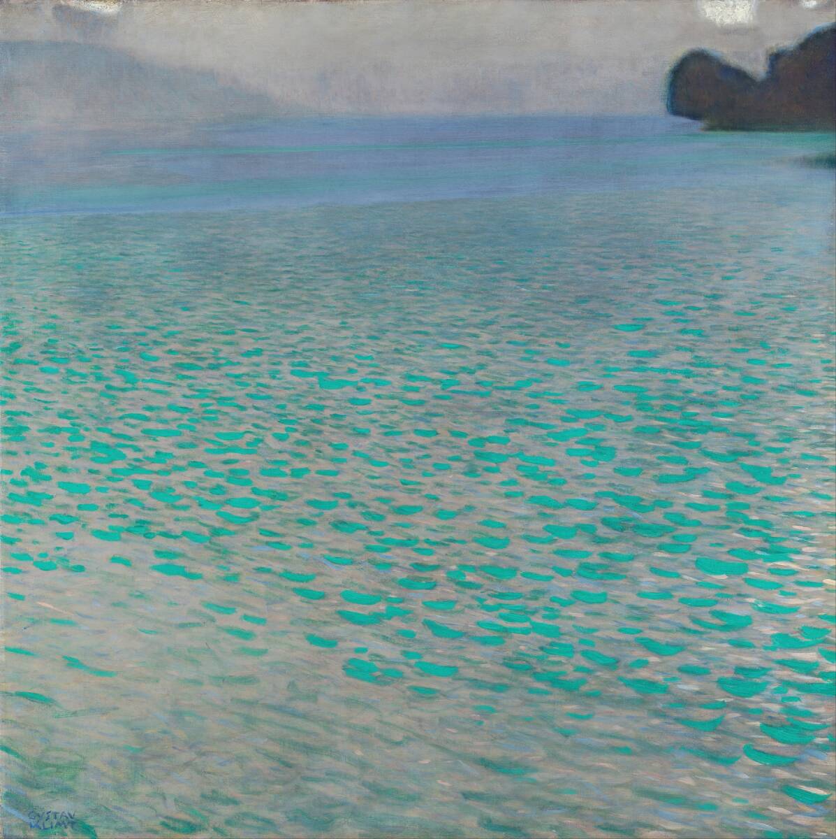 新的, Klimt Attersee 的特殊技术高品质印刷, A4尺寸, 无框, 特价980日元(含运费) 立即购买, 艺术品, 绘画, 其他的