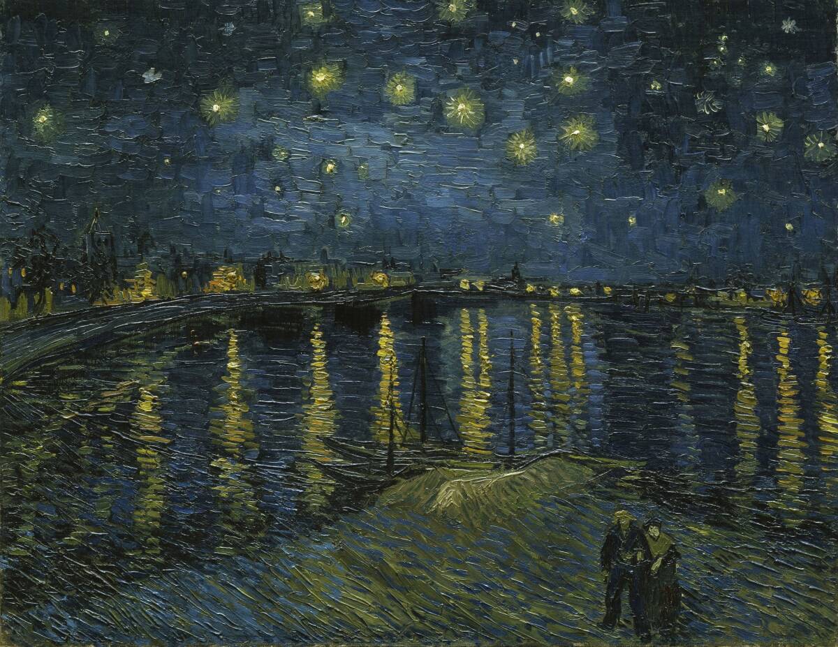 Nuit étoilée de Van Gogh sur le Rhône, libre de droits, format A3, impression de haute qualité Prix spécial, frais de port compris 1800 yens Achetez-le maintenant, Ouvrages d'art, Peinture, autres