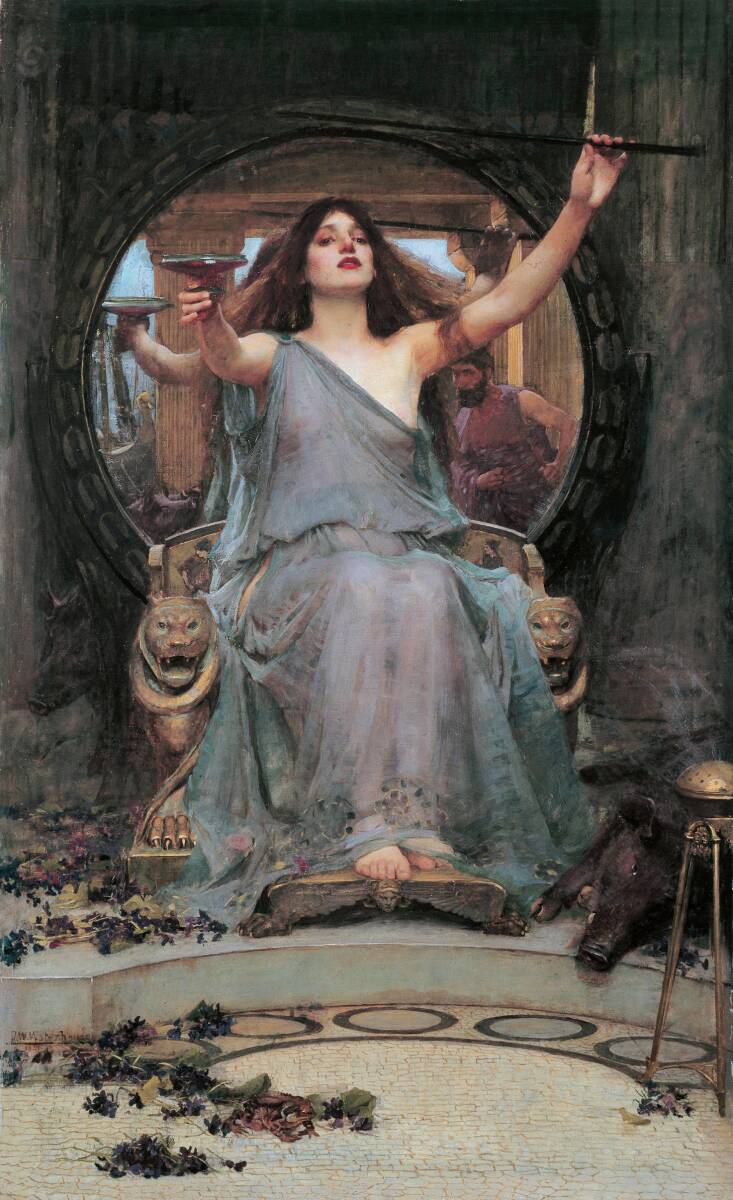 New Waterhouse Circe الملاك الساقط يقدم كوبًا لأوديسيوس تقنية خاصة طباعة عالية الجودة مقاس A4 بدون إطار سعر خاص 980 ين (شامل الشحن) اشتريه الآن, عمل فني, تلوين, آحرون