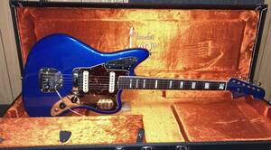 Fender рождение 60 год . память сделал ограниченная модель 60th Anniversary Jaguar Mystic Lake Placid Blue Jaguar крыло 