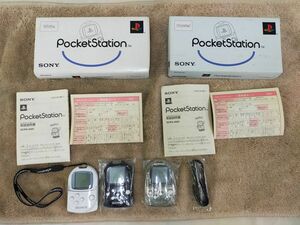 D1-10 PlayStation PocketStation POCKET STATION SCPH-4000 white / crystal / black together 3 piece set Sony SONY box opinion attaching 