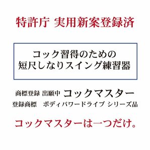 コック習得のための短尺しなりスイング練習器 コックマスター 【独自重量バランスで自然体コックを実現】BODY POWER DRIVE 黒 30インチの画像10