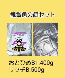 観賞魚餌 使い比べセット おとひめB1 400g リッチB 500g 日清丸紅飼料 めだか グッピー らんちゅう稚魚