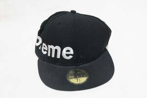 ☆Supreme×NEWERA/サイド詩集ロゴベースボールキャップ/ブラック×ホワイト/7 3/8(58.7cm)☆