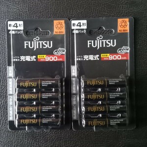  Fujitsu single 4 shape nickel water element rechargeable battery height capacity high-end model min.900mAh 4ps.@×2 Eneloop eneloop pro interchangeable HR-4UTHC (4B) unopened new goods 