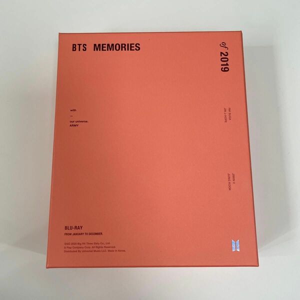 BTS メモリーズ　2019 Memories of 2019 ブルーレイ　日本語字幕