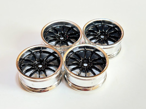 1/10 Глубокий обод Chrome/Black 12 Spoke Колесо из 4