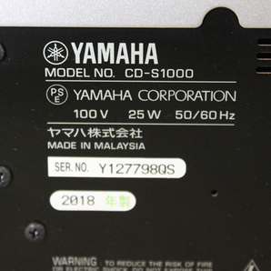 ★☆☆YAMAHA☆RCA接続専用設計SACD/CDプレーヤー CD-S1000☆通電確認済現状品ジャンク☆☆★の画像7