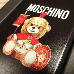 MOSCHINO★iPhone XS Max モスキーノ アイフォン スマホ 携帯 ケース カバー くま クマ テディベア 熊 未使用 新品 黒 ブラック 盾 鎧 A