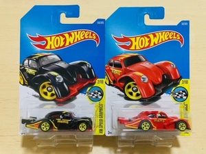 HOTWHEELS VOLKSWAGEN KAFER RACER Kfer Racer Beetle MOMO フォルクス ワーゲン ケーファー レーサー 赤黒2色 ビートル モモ