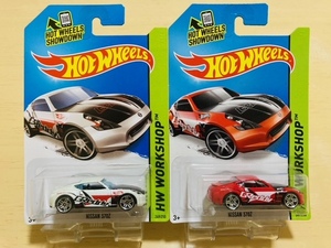 HOTWHEELS NISSAN 370Z FAIRLADY Z 日産 ニッサン フェアレディZ Z34 GReddy グレッディ TRUST トラスト 2色 2台 赤 白 ホットウィール