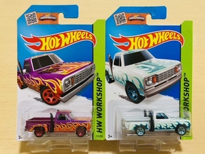 HOTWHEELS 1978 DODGE Li'L RED EXPRESS TRUCK MIDNITE EXPRESS ダッジ リトル レッド エキスプレス 2台 2色 ファイアーフレイム