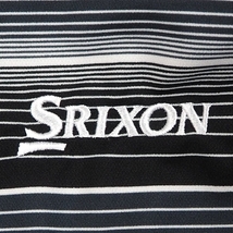 R348 新品 スリクソン ゴルフ 松山英樹プロモデル ボーダー ポロシャツ 半袖 SRIXON (サイズ:LL)_画像7