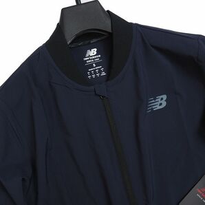 R284 新品 ニューバランス ストレッチ ウーブン MA-1 ブルゾン ジャケット メンズ 防風 New Balance ゴルフ (サイズ:XL) ネイビーの画像4