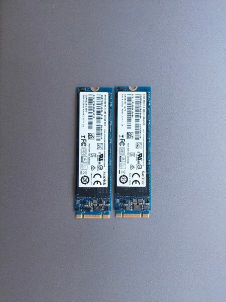 SSD 128GB Sandisk m.2 SATA 正常確認済 美品 2個セット