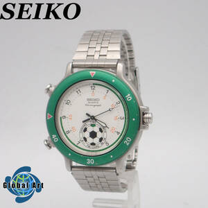 え03242/SEIKO セイコー/サッカータイマー/クオーツ/メンズ腕時計/文字盤 ホワイト/8M32-8040/ジャンク