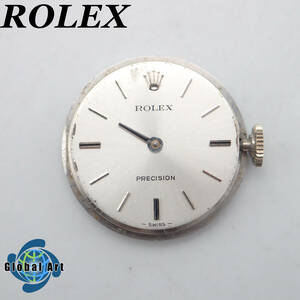 え03424/ROLEX ロレックス/プレシジョン/手巻き/レディース腕時計/本体のみ/文字盤 シルバー/ケース・風防・長針 欠品/ジャンク