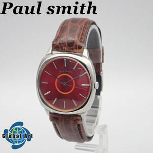 え03459/Paul Smith ポールスミス/クオーツ/メンズ腕時計/文字盤 レッド/5530-F52240