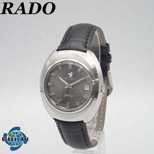 え03460/RADO ラドー/ガーランド/自動巻/メンズ腕時計/カットガラス/文字盤 グレー