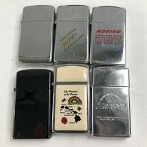 ★E03761/ZIPPO ジッポー/オイルライター/スリム/BOEING 707/ハワイ/グワム 等/1976/1988 他/まとめて/計9点セット/火花OK含_画像2