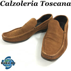 ★E03492/Calzoleria Toscana カルツォレリアトスカーナ/革靴 ビジネスシューズ/レザー/スウェード/モカシン/サイズ 42/ブラウン系