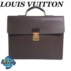 ●3D153/Louis Vuitton ルイヴィトン/セルヴィエットモスコバ/ビジネスバッグ/ブリーフケース/タイガ/ボルドー/赤/鍵付