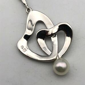 ★E04174/MIKIMOTO ミキモト/ネックレス/本真珠/金具 SILVER/パール直径 約5㎜/総重量 約3.5gの画像4