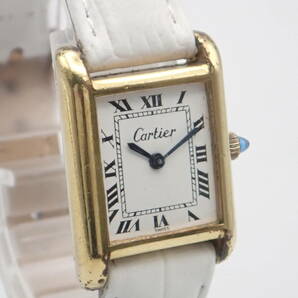 え03377/Cartier カルティエ/手巻き/レディース腕時計/ローマン/文字盤 ホワイトの画像4