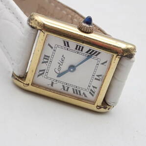 え03377/Cartier カルティエ/手巻き/レディース腕時計/ローマン/文字盤 ホワイトの画像10