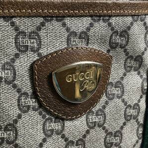 ●3D421/GUCCI グッチ/グッチプラス/ボストンバッグ/旅行バッグ/GGスプリーム/シェリーライン/ロゴ/ゴールド金具/ブラウンの画像6