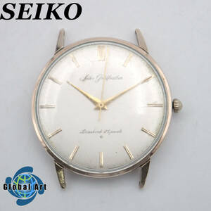 う11275/SEIKO セイコー/ゴールドフェザー/手巻き/メンズ腕時計/本体のみ/14KGF/25石/文字盤 シルバー/J15002E/ジャンク