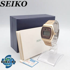 え03253/SEIKO セイコー/クオーツ/メンズ腕時計/デジタル/ゴールド/0124-0030/箱・取扱説明書・保証書/ジャンク