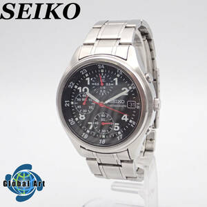 え03491/SEIKO セイコー/クオーツ/メンズ腕時計/クロノグラフ/文字盤 ブラック/V657-7110