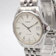 え04079/TISSOT ティソ/PR100/クオーツ/メンズ腕時計/ローマン/文字盤 ホワイト/P362/462_画像2