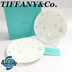 ★E04400【未使用保管品】TIFFANY&Co. ティファニー/デザートプレート/アンパーサンド/直径 約21.2㎝/箱付